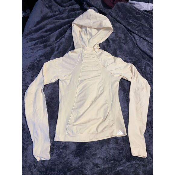 Adidas Bright Yellow Zip Running Hoodie, Women's Size Medium - Picture 1 of 9